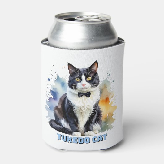 Dapper Tuxedo Cat 缶クーラー (缶正面)