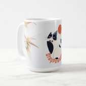 Dapper Tuxedo Cat Celebration 15oz Large Coffee Mu コーヒーマグカップ (正面左)