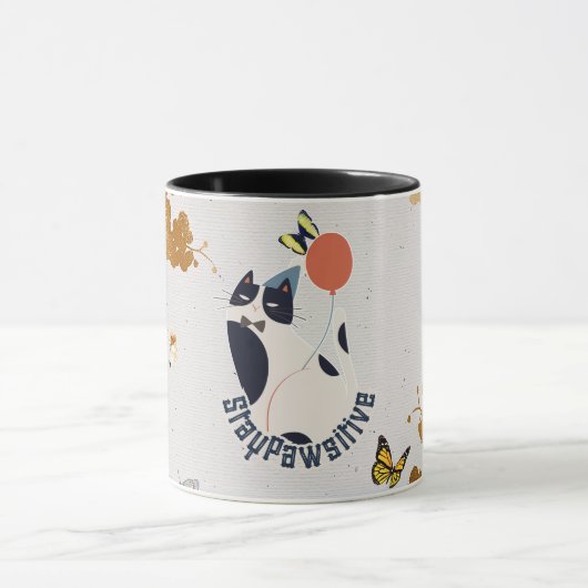 Dapper Tuxedo Cat Celebration Coffee & Tea Mug マグカップ (中央)