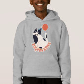 Dapper Tuxedo Cat with Balloon Kids Hoodie (正面)