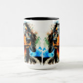 Dapple Dachshandクリスマスコーヒーマグ マグカップ (中央)