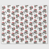 Dapple Dachshandクリスマス名前をカスタムするかわいい犬 ラッピングペーパー (フラット)