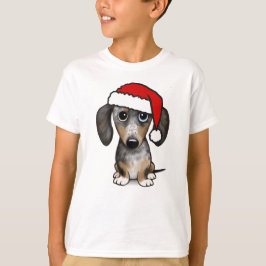 Dapple Dachshundサンタウィナードッグクリスマス Tシャツ