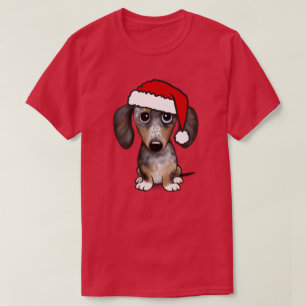 Dapple Dachshundサンタウィナードッグクリスマス Tシャツ