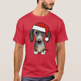 Dapple Dachshundサンタウィナードッグクリスマス Tシャツ