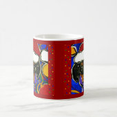 Dapple Doxieクリスマス コーヒーマグカップ (中央)