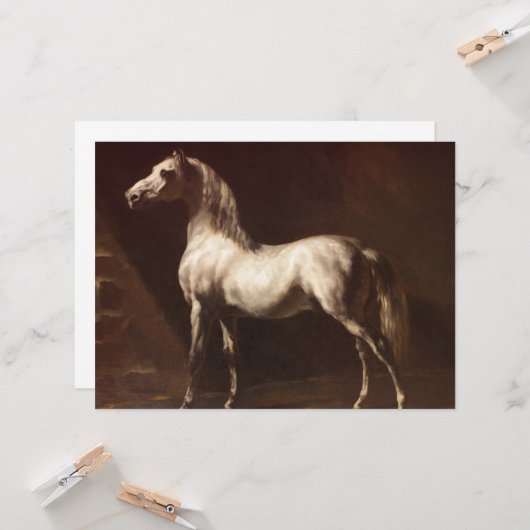 Dapple Gray Horse (by Theodore Gelicault) カード (正面/裏面インサイチュ)