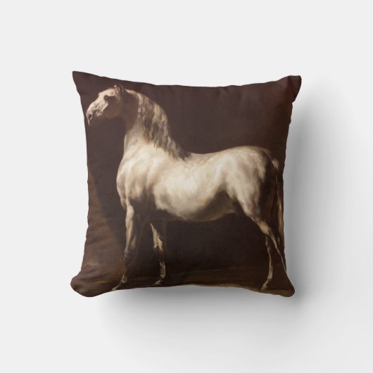 Dapple Gray Horse (by Theodore Gelicault) クッション (正面)