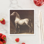 Dapple Gray Horse (by Theodore Gelicault) スタンダードランチョンナプキン (インサイチュ)