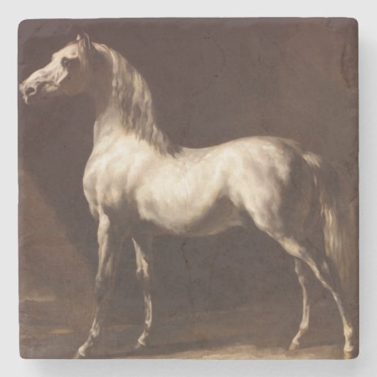 Dapple Gray Horse (by Theodore Gelicault) ストーンコースター (正面)