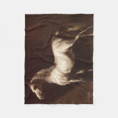 Dapple Gray Horse (by Theodore Gelicault) フリースブランケット (正面)