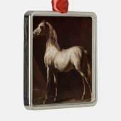 Dapple Gray Horse (by Theodore Gelicault) メタルオーナメント (右)