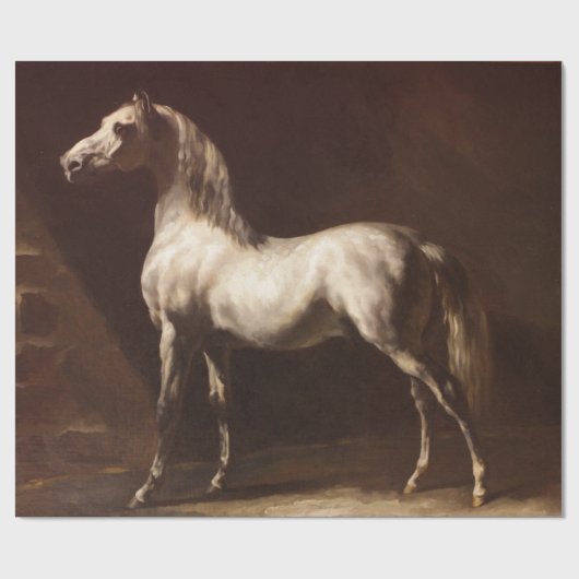 Dapple Gray Horse (by Theodore Gelicault) ラッピングペーパー (フラット)