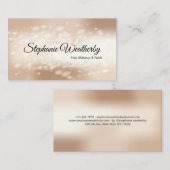 Dappled金ゴールドホワイト《写真》ぼけ味スタイルリスト名刺 名刺 (正面/裏面)