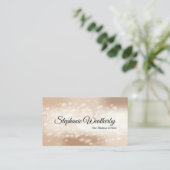 Dappled金ゴールドホワイト《写真》ぼけ味スタイルリスト名刺 名刺 (スタンド正面)