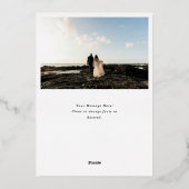 Dappled Forest Painted Changing Leaves Red Photo 箔シーズンカード (裏面)