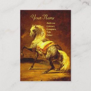 DAPPLED GRAY HORSE MONOGRAM、黒 名刺
