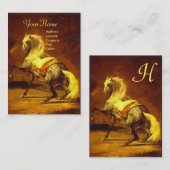 DAPPLED GRAY HORSE MONOGRAM、黒 名刺 (正面/裏面)