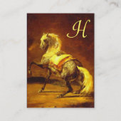 DAPPLED GRAY HORSE MONOGRAM、黒 名刺 (裏面)