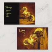 DAPPLED GRAY HORSE MONOGRAM、黒 名刺 (正面/裏面)