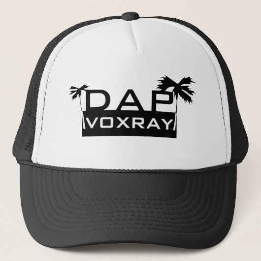 DapVoxray_Logo_Palm_Black_White キャップ (正面)
