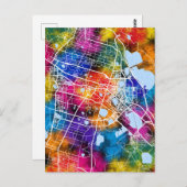 Daqing China City Map ポストカード (正面/裏面)