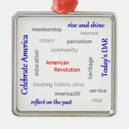 DARの単語の雲 メタルオーナメント