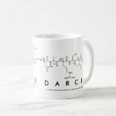 Darcieペプチド名mug コーヒーマグカップ (正面右)