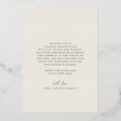 DARCYゴールドフォイルヴィンテージファミリーフォトクリスマス 箔シーズンカード (裏面)