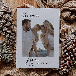 DARCYブラックヴィンテージユニークファミリーフォトクリスマス シーズンカード