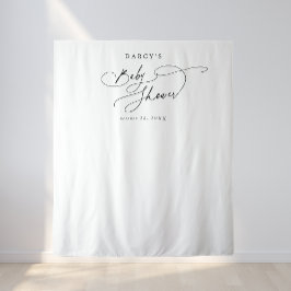 DARCY白黒フォトプロップ赤ちゃんシャワー背景 タペストリー