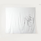 DARCY白黒フォトプロップ赤ちゃんシャワー背景 タペストリー (正面(横))