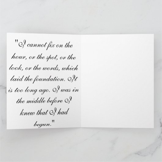 Darcy and Elizabeth Silhouette カード (内部)