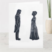 Darcy and Elizabeth Silhouette カード (正面)