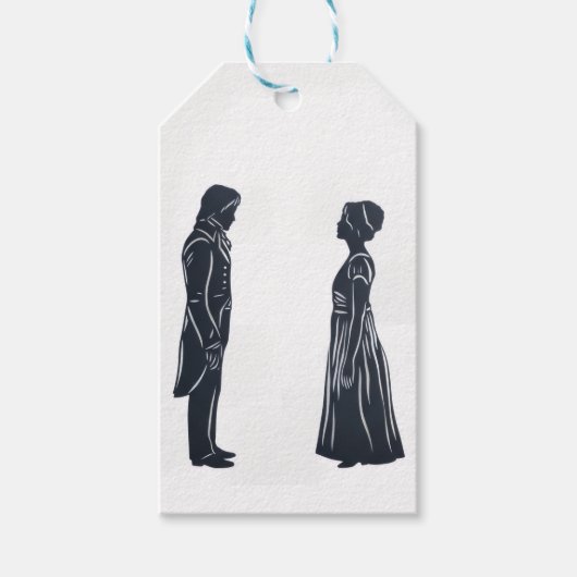 Darcy and Elizabeth Silhouette ギフトタグ (正面)