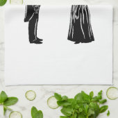 Darcy and Lizzy Silhouette キッチンタオル (折り畳み)