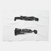 Darcy and Lizzy Silhouette キッチンタオル (横)