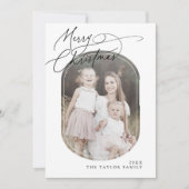 DARCY Black Digital Boho Family Christmas Photo シーズンカード (正面)