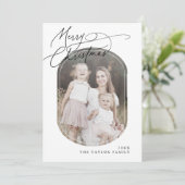 DARCY Black Digital Boho Family Christmas Photo シーズンカード (スタンド正面)