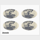 Darcy & Elizabeth scene 楕円形シール (シート)