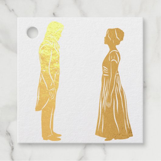 Darcy & Elizabeth Silhouette フェイバータグ (正面)