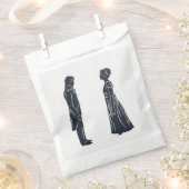 Darcy & Elizabeth silhouettes フェイバーバッグ (クリップ留めされた状態)