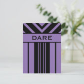 Dare Black and Purple ストライプPostages & Chevolns ポストカード (スタンド正面)