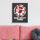 Dare Mighty Things Perseverance Mars Rover Landing キャンバスプリント (インサイチュ (リビング))
