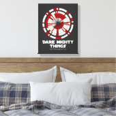 Dare Mighty Things Perseverance Mars Rover Landing キャンバスプリント (インサイチュ (寝室))