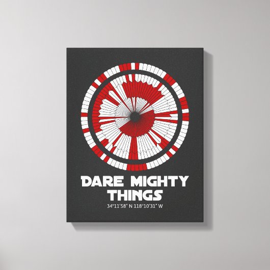 Dare Mighty Things Perseverance Mars Rover Landing キャンバスプリント (正面)