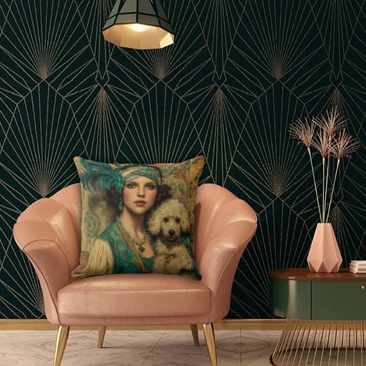 Dare to be Deco in Flapper Style クッション