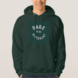 Dare to be different quote logo on t-shirt パーカ