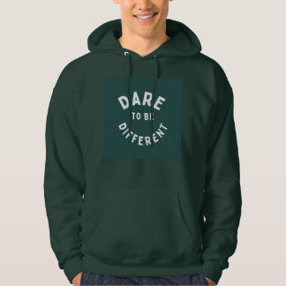 Dare to be different quote logo on t-shirt パーカ