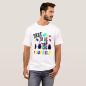 Dare To Be Yourself Tee Cute Lgbt Pride Awareness Tシャツ (正面フル)
